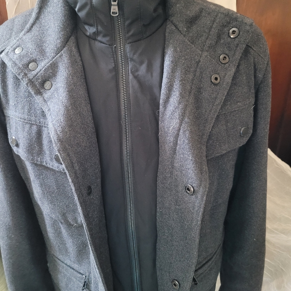 Michael Kors Wool Farm Coat Sz M - Picture 5 of 12